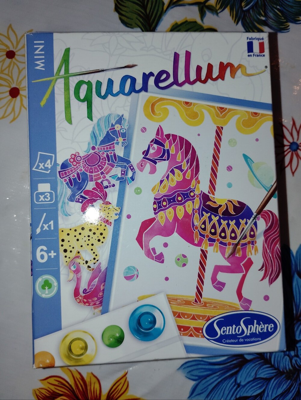 Aquarellum Mini Carousel Horse Watercolor Kit by Sentosphère